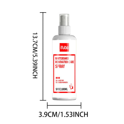 Whiteboard Marker Remover Spray, Multi-Purpose Whiteboard Cleaner For Oil/Water-Based Pens, Restore Shine Renovation Spray