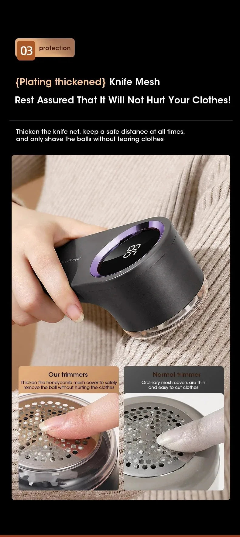 Portable Lint Remover Electric Fuzz Pellet Remover for Clothing