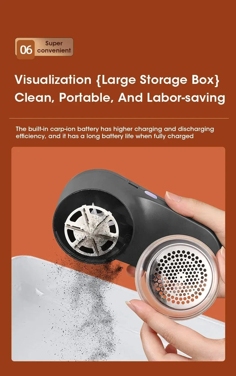 Portable Lint Remover Electric Fuzz Pellet Remover for Clothing