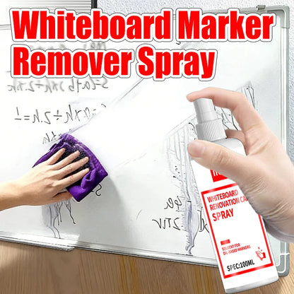 Whiteboard Marker Remover Spray, Multi-Purpose Whiteboard Cleaner For Oil/Water-Based Pens, Restore Shine Renovation Spray