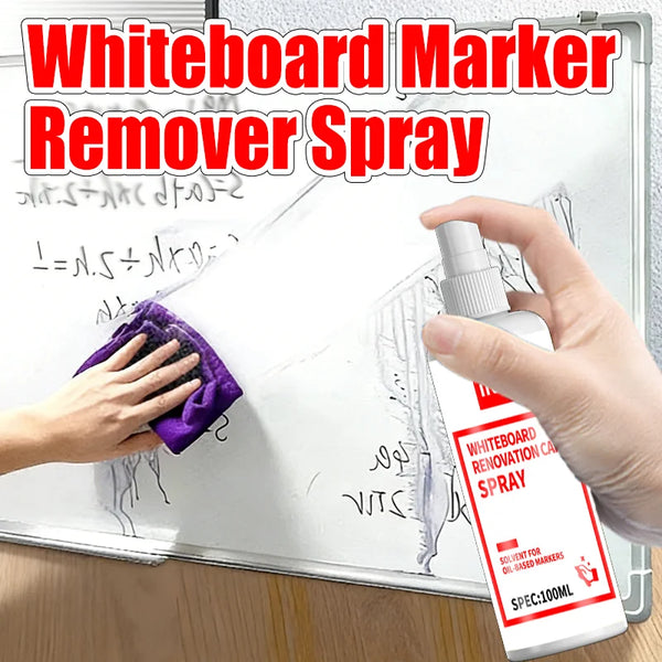 Whiteboard Marker Remover Spray, Multi-Purpose Whiteboard Cleaner For Oil/Water-Based Pens, Restore Shine Renovation Spray